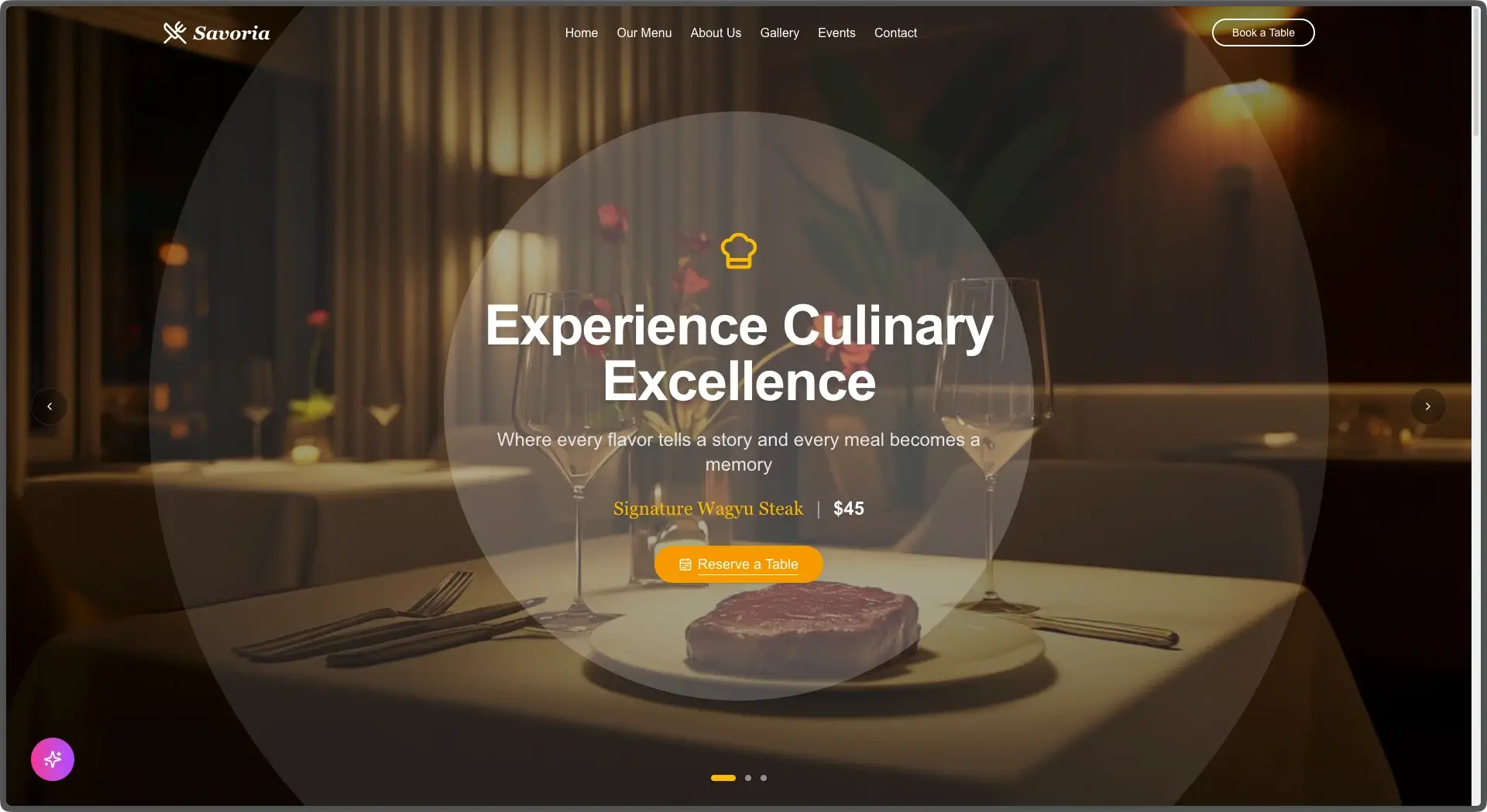 CraftFlow NextJS Restaurant Template - main view