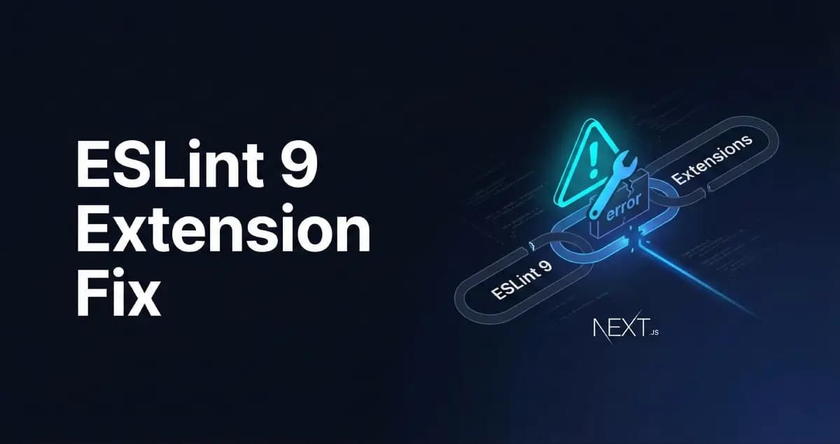 Solved: Next.js ESLint Unknown Options 'useEslintrc' and 'extensions' Error