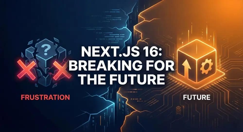Why Next.js 16's Breaking Changes Are a Good Thing (And Why You're Frustrated)